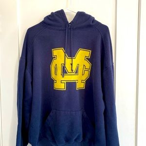 Blue and Yellow Hoodie Medium